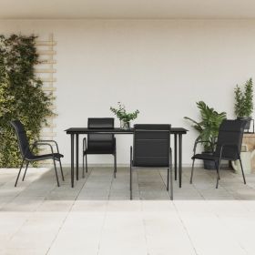 Garden Dining Set Black, Anthracite